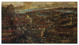 THE BATTLE OF LEPANTO Attributed to Jacopo Tintoretto